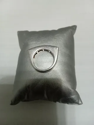 Anillo Plata con Piedras Rosas 925