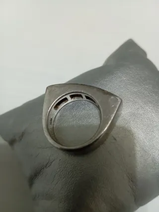 Anillo Plata con Piedras Rosas 925