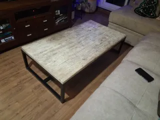 Mesa de centro madera y metal