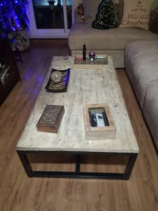 Mesa de centro madera y metal