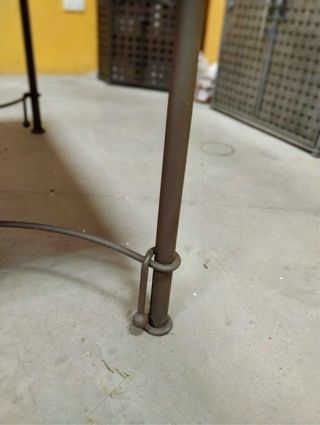 Mesa comedor forja artística con mosaico cerámica