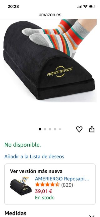 Reposapiés Oficina Ergonómico AMERIERGO Negro