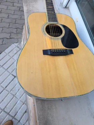 Guitarra Sandré con funda.