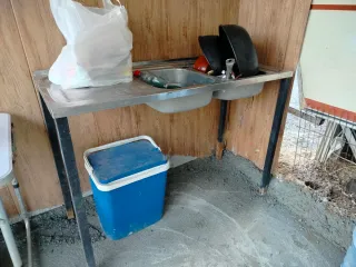 Fregadero portátil doble