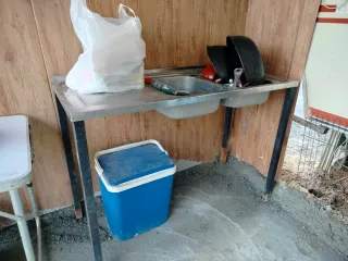 Fregadero portátil doble