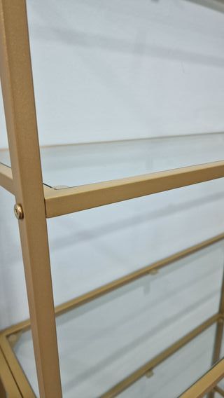 Estantería Cristal Dorada nueva con 6 niveles