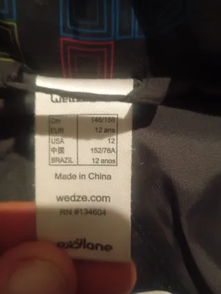 Cazadora de invierno negra y azul talla 12 años