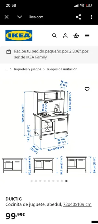 Cocinita IKEA de madera
