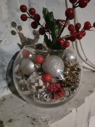 Bol Decorativo Navidad cómo en la foto con todo.