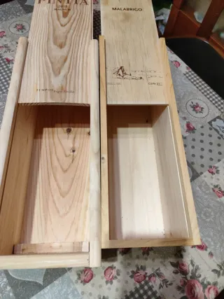 Lote 2 Cajas Vino Madera PINTIA MALABRIGO