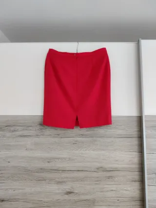 Manuedd Blazer e Gonna Lana Vergine Rosso