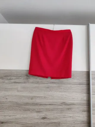 Manuedd Blazer e Gonna Lana Vergine Rosso