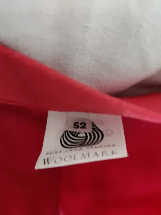 Manuedd Blazer e Gonna Lana Vergine Rosso