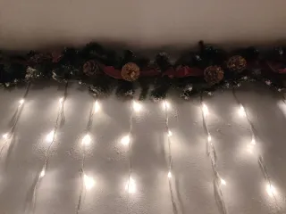 Guirnalda luces navidad colgante blanca