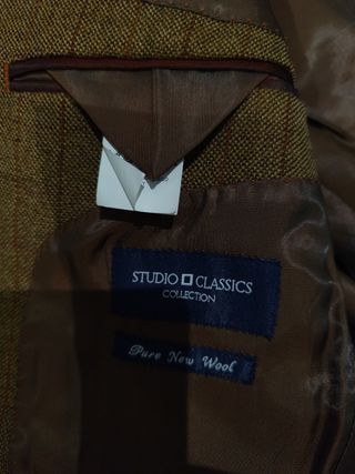 Chaqueta tweed Camel. Talla 50