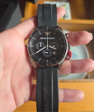 Reloj Emporio Armani Cronógrafo Negro/Plata