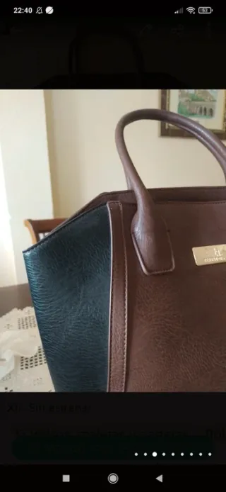 Bolso Xti grande marrón y negro