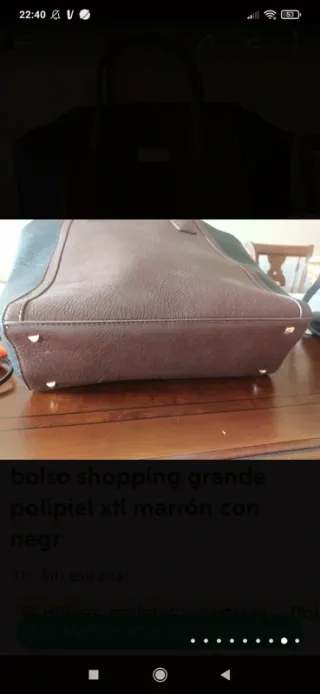 Bolso Xti grande marrón y negro