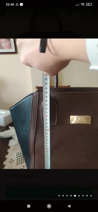 Bolso Xti grande marrón y negro