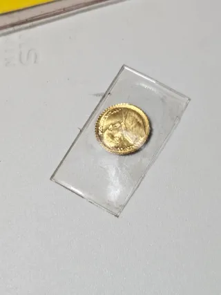 2 Mini monedas oro 9k macizas