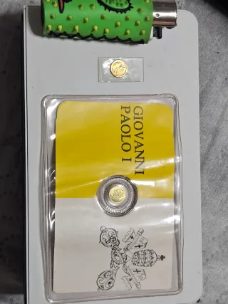 2 Mini monedas oro 9k macizas