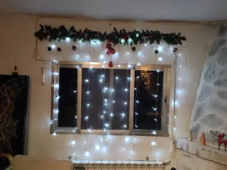 Guirnalda luces blancas abeto