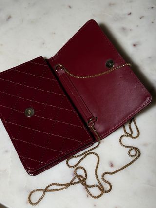 Bolso de mano rojo acolchado Mango