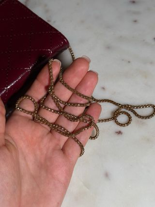 Bolso de mano rojo acolchado Mango