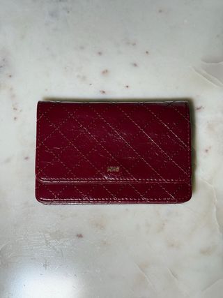 Bolso de mano rojo acolchado Mango