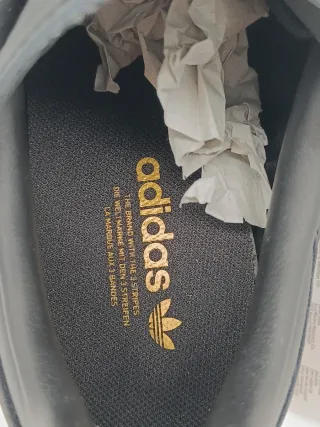 Adidas Stan Smith Scarpe Nere Oro Tg 37 1/3