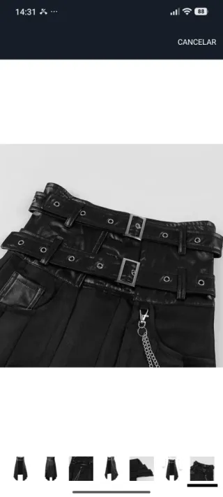 Falda abierta gótica punk-rock