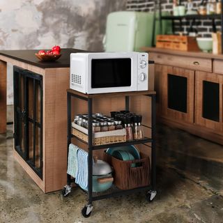 Carrito 3 niveles metal/madera