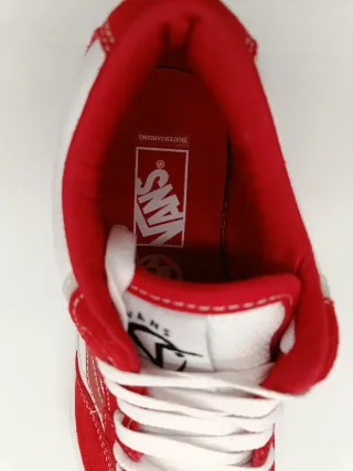 Scarpe Vans Rowan Uomo 42 Bianche Rosse