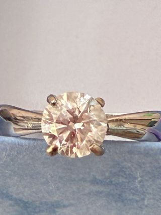 Anillo Oro 18k Diamante Natural 1.00 Ct SI2/D