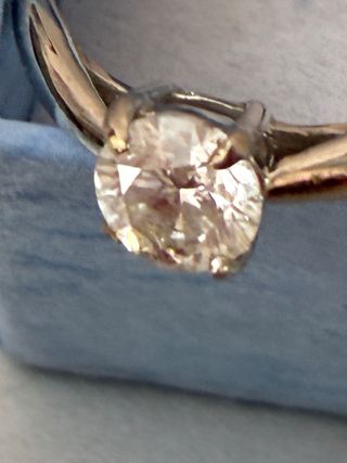Anillo Oro 18k Diamante Natural 1.00 Ct SI2/D