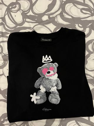 Sudadera Closure Oso Rey Negro