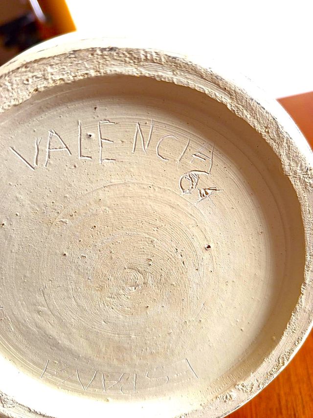 Botijo o Porrón Blanco de Barro