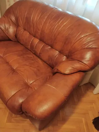 Sofá de 2 plazas de piel