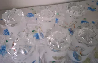 Set 6 Bicchieri + Caraffa Vetro Vintage