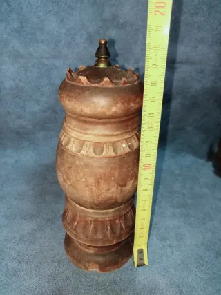 Macina Caffè Vintage Legno Intarsiato Anni '70