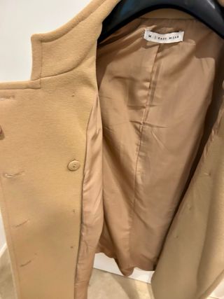 Abrigo paño Easy Wear color camel