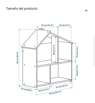 Casita de muñecas de madera