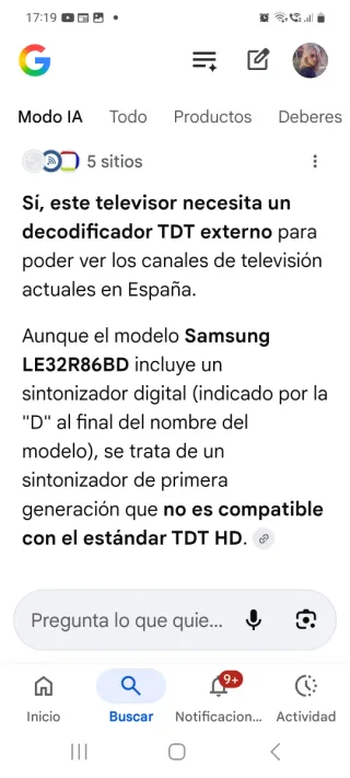 Samsung TV 32 pulgadas