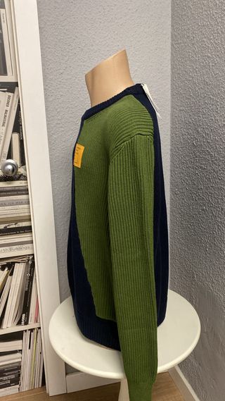 Jersey bicolor azul y verde Desigual