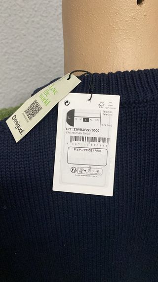 Jersey bicolor azul y verde Desigual