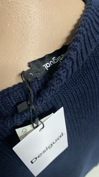 Jersey bicolor azul y verde Desigual