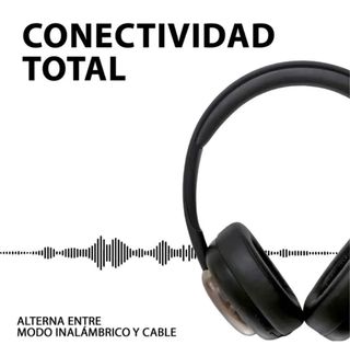 Cascos Inalámbricos Orejera Negro y Dorado