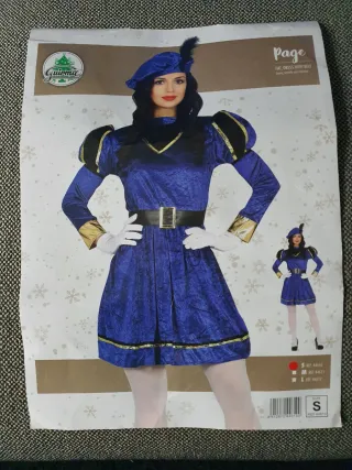 Disfraz Page azul talla S.