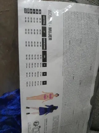 Disfraz Page azul talla S.