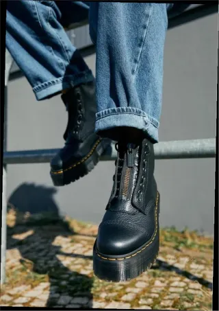 Botas Dr. Martens Negras con Cremallera